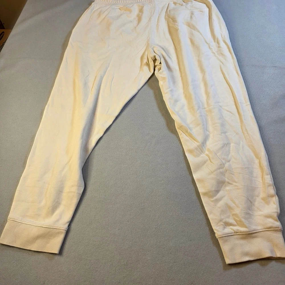 Original Penguin Mens Cream Jogger Sweatpants XL Off White Fleece Pants 0001892